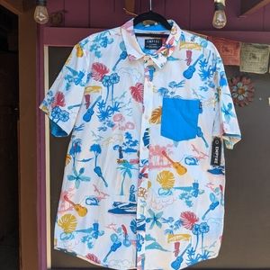 Super rad men's colorful hawaiian shirt